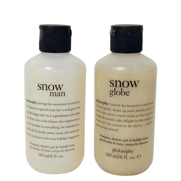Philosophy Other - Philosophy Snow Man & Snow Globe Shampoo Shower Gel & Bubble Bath Set 6 oz. NEW